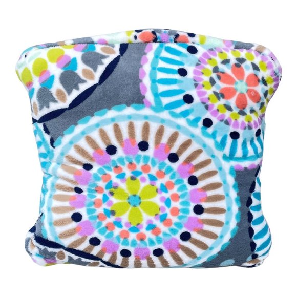 Vera Bradley Sunny Medallion Plush Fleece Travel Blanket - Picture 2 of 5